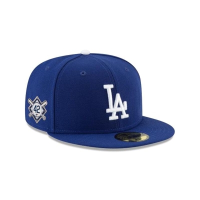 Blue Los Angeles Dodgers Hat - New Era MLB Jackie Robinson Day 59FIFTY Fitted Caps USA0168549